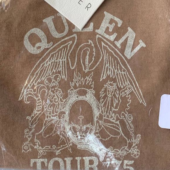 NWT DAYDREAMER Queen Tour '75 Scoop Neck Tank Top in Brown - Picture 6 of 10